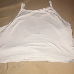 Plain white crop top